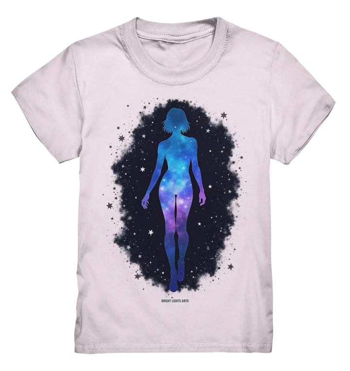 Kosmische Selbst-Reflexion – Universum trifft menschliche Silhouette - Kids Premium Shirt Bright Lights Arts