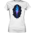Kosmische Selbst-Reflexion – Universum trifft menschliche Silhouette - Ladies Premium Shirt Bright Lights Arts
