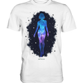 Kosmische Selbst-Reflexion – Universum trifft menschliche Silhouette - Premium Shirt Bright Lights Arts