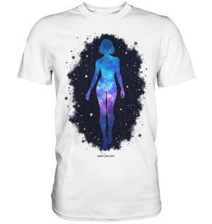 Kosmische Selbst-Reflexion – Universum trifft menschliche Silhouette - Premium Shirt Bright Lights Arts