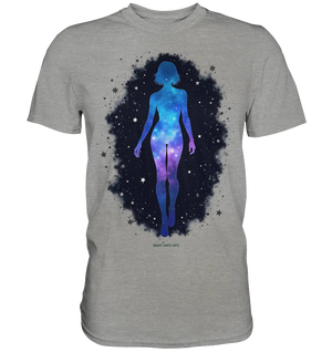Kosmische Selbst-Reflexion – Universum trifft menschliche Silhouette - Premium Shirt Bright Lights Arts