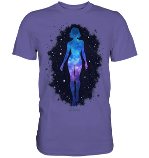 Kosmische Selbst-Reflexion – Universum trifft menschliche Silhouette - Premium Shirt Bright Lights Arts