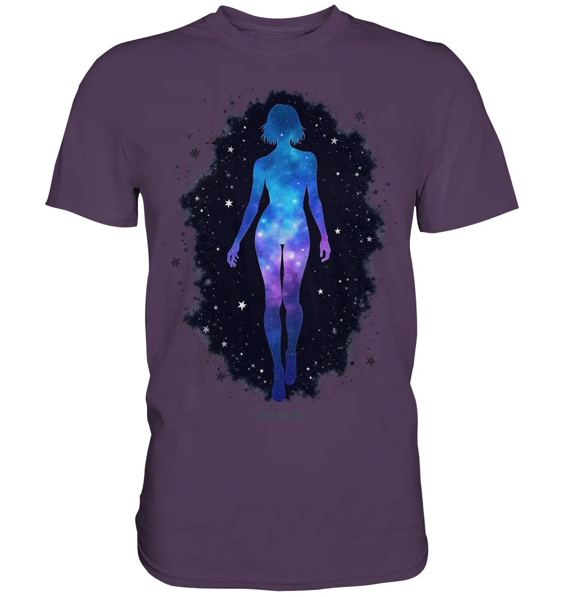 Kosmische Selbst-Reflexion – Universum trifft menschliche Silhouette - Premium Shirt Bright Lights Arts