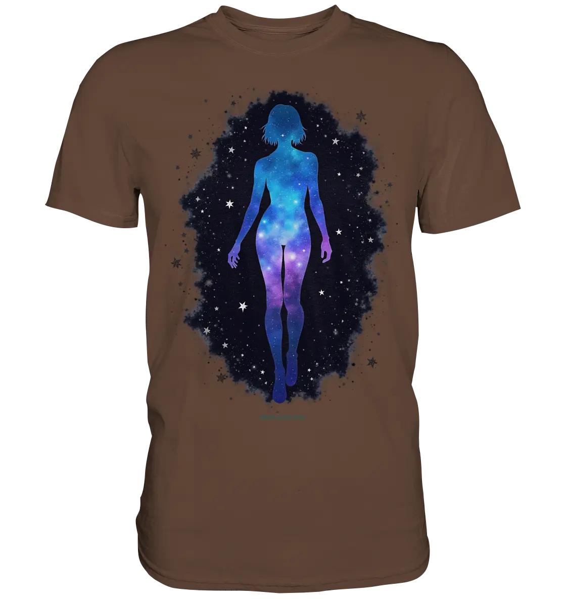 Kosmische Selbst-Reflexion – Universum trifft menschliche Silhouette - Premium Shirt Bright Lights Arts