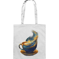 Kosmischer Kaffeegenuss – Fantasievolles und stilvolles Design - Baumwolltasche Bright Lights Arts