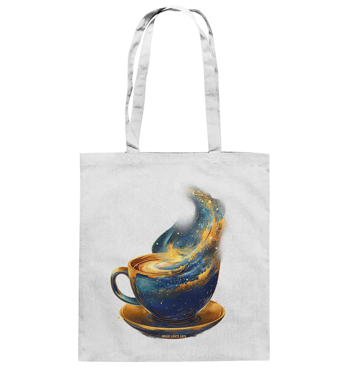 Kosmischer Kaffeegenuss – Fantasievolles und stilvolles Design - Baumwolltasche Bright Lights Arts