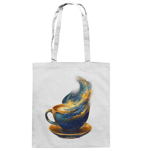 Kosmischer Kaffeegenuss – Fantasievolles und stilvolles Design - Baumwolltasche Bright Lights Arts