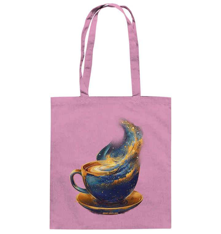 Kosmischer Kaffeegenuss – Fantasievolles und stilvolles Design - Baumwolltasche Bright Lights Arts