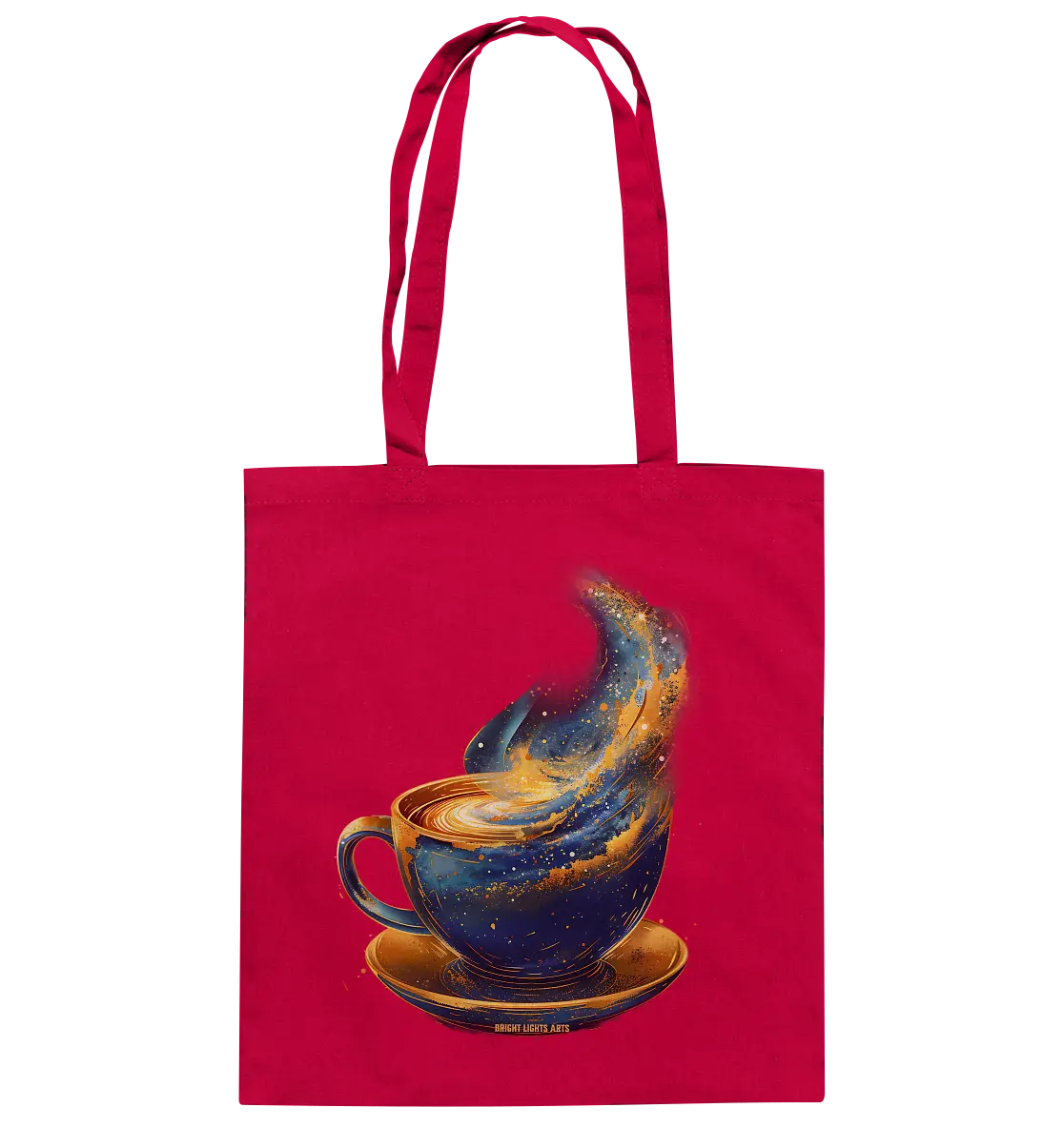 Kosmischer Kaffeegenuss – Fantasievolles und stilvolles Design - Baumwolltasche Bright Lights Arts
