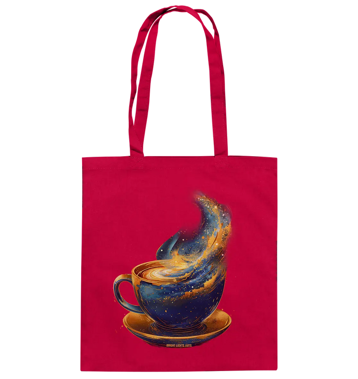 Kosmischer Kaffeegenuss – Fantasievolles und stilvolles Design - Baumwolltasche Bright Lights Arts