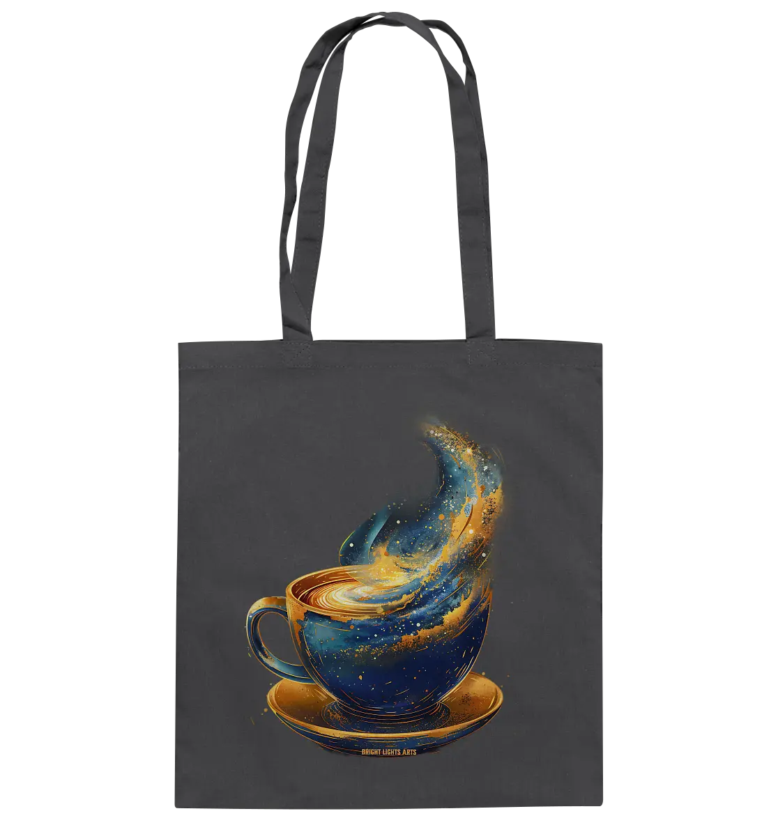 Kosmischer Kaffeegenuss – Fantasievolles und stilvolles Design - Baumwolltasche Bright Lights Arts