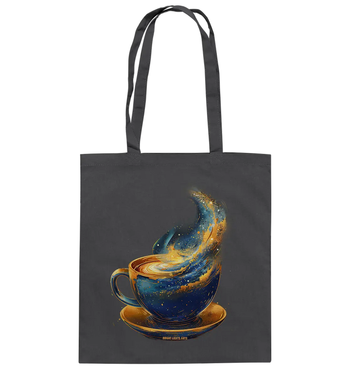 Kosmischer Kaffeegenuss – Fantasievolles und stilvolles Design - Baumwolltasche Bright Lights Arts