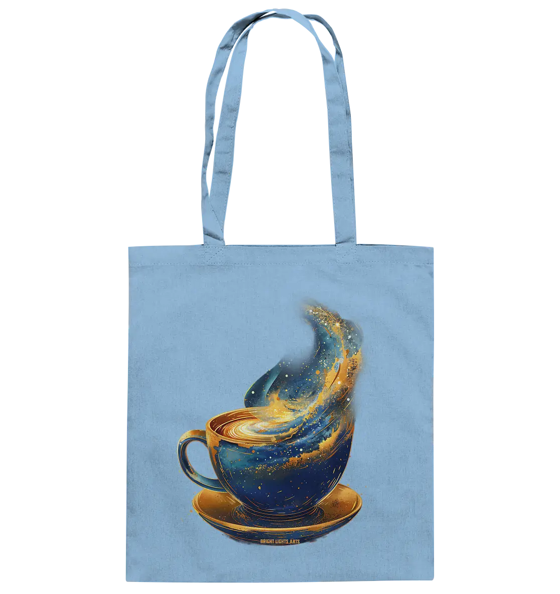 Kosmischer Kaffeegenuss – Fantasievolles und stilvolles Design - Baumwolltasche Bright Lights Arts