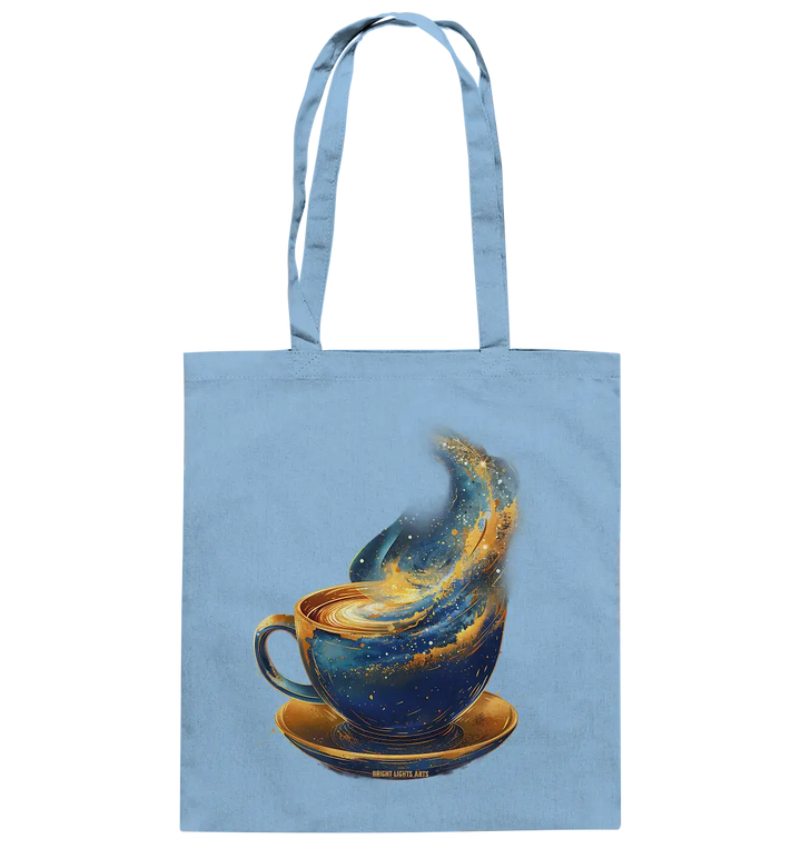 Kosmischer Kaffeegenuss – Fantasievolles und stilvolles Design - Baumwolltasche Bright Lights Arts