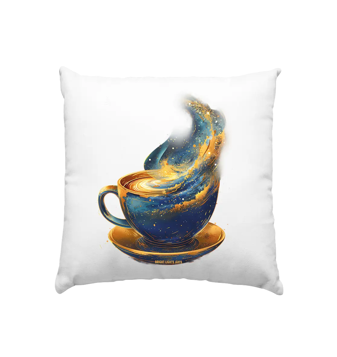 Kosmischer Kaffeegenuss – Fantasievolles und stilvolles Design - Kissen 40x40cm Bright Lights Arts