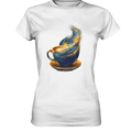 Kosmischer Kaffeegenuss – Fantasievolles und stilvolles Design - Ladies Premium Shirt Bright Lights Arts