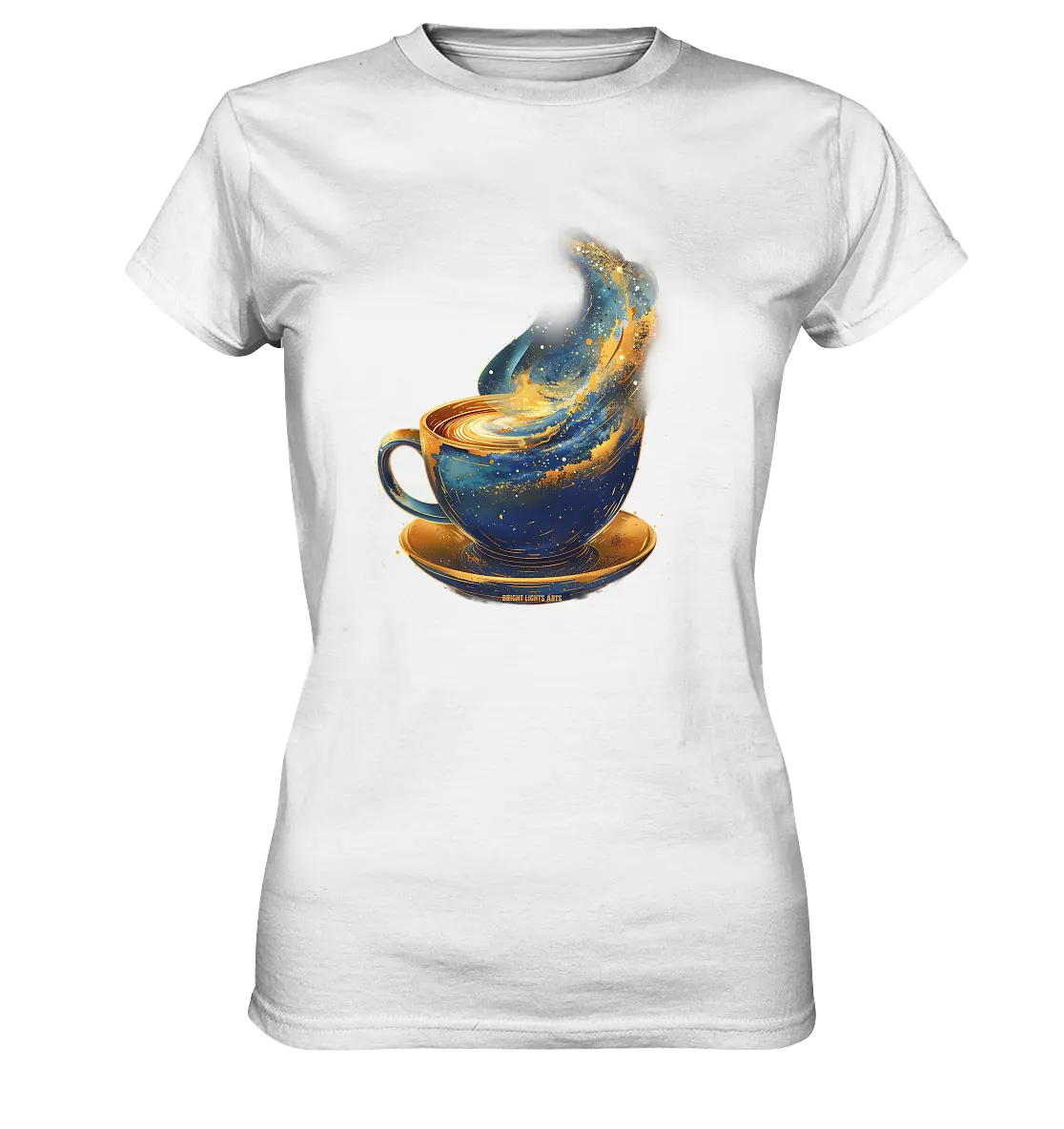 Kosmischer Kaffeegenuss – Fantasievolles und stilvolles Design - Ladies Premium Shirt Bright Lights Arts