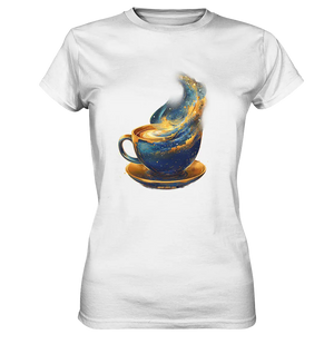 Kosmischer Kaffeegenuss – Fantasievolles und stilvolles Design - Ladies Premium Shirt Bright Lights Arts