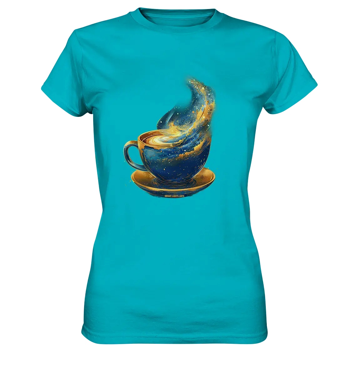 Kosmischer Kaffeegenuss – Fantasievolles und stilvolles Design - Ladies Premium Shirt Bright Lights Arts