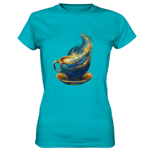 Kosmischer Kaffeegenuss – Fantasievolles und stilvolles Design - Ladies Premium Shirt Bright Lights Arts