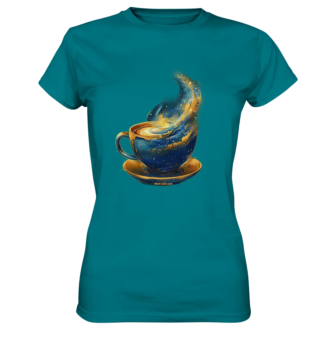 Kosmischer Kaffeegenuss – Fantasievolles und stilvolles Design - Ladies Premium Shirt Bright Lights Arts