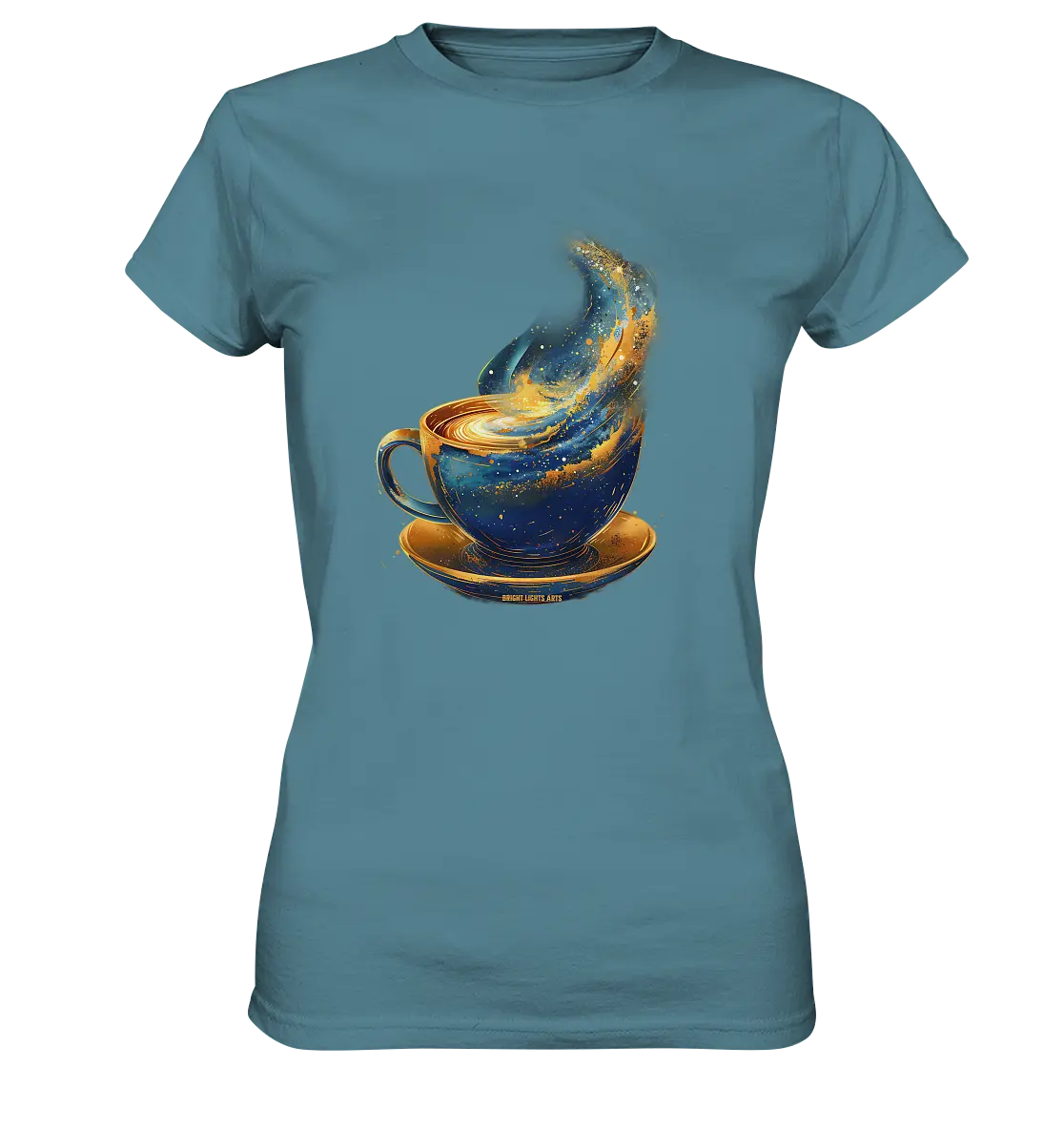 Kosmischer Kaffeegenuss – Fantasievolles und stilvolles Design - Ladies Premium Shirt Bright Lights Arts