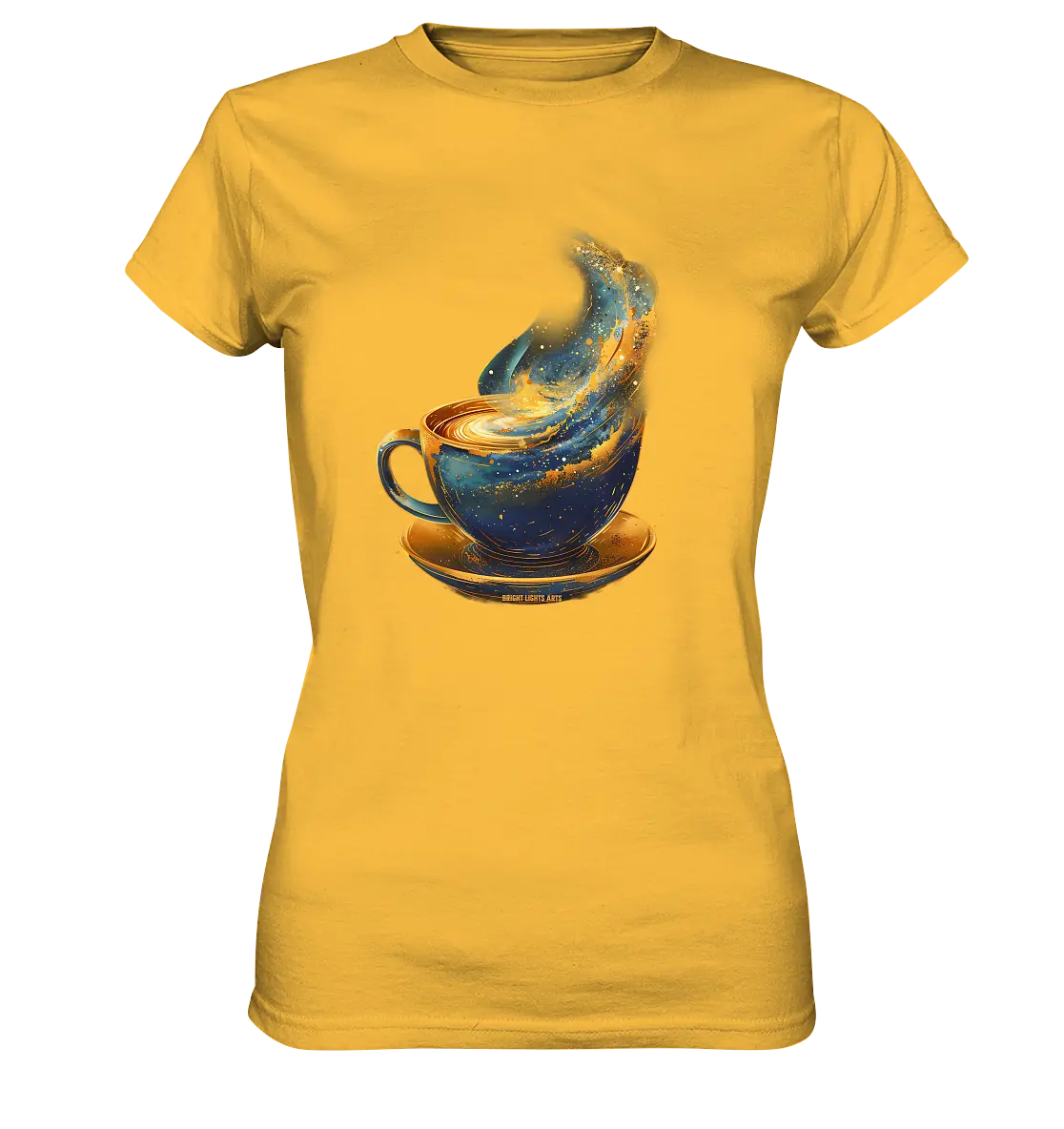 Kosmischer Kaffeegenuss – Fantasievolles und stilvolles Design - Ladies Premium Shirt Bright Lights Arts