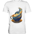 Kosmischer Kaffeegenuss – Fantasievolles und stilvolles Design - Premium Shirt Bright Lights Arts