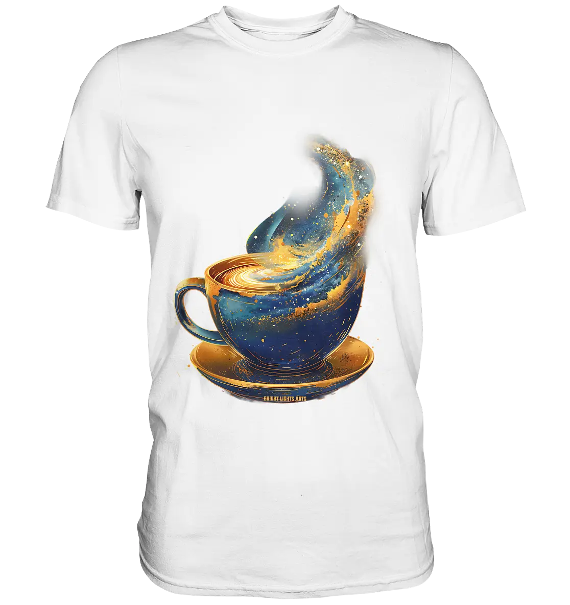 Kosmischer Kaffeegenuss – Fantasievolles und stilvolles Design - Premium Shirt Bright Lights Arts