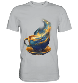 Kosmischer Kaffeegenuss – Fantasievolles und stilvolles Design - Premium Shirt Bright Lights Arts