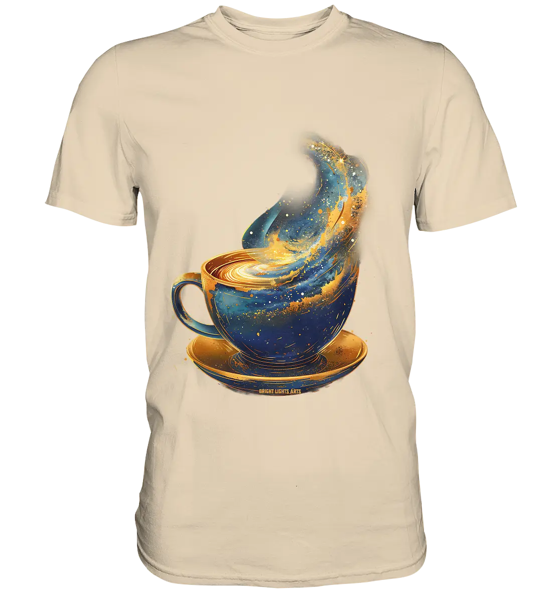 Kosmischer Kaffeegenuss – Fantasievolles und stilvolles Design - Premium Shirt Bright Lights Arts