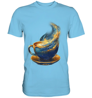 Kosmischer Kaffeegenuss – Fantasievolles und stilvolles Design - Premium Shirt Bright Lights Arts