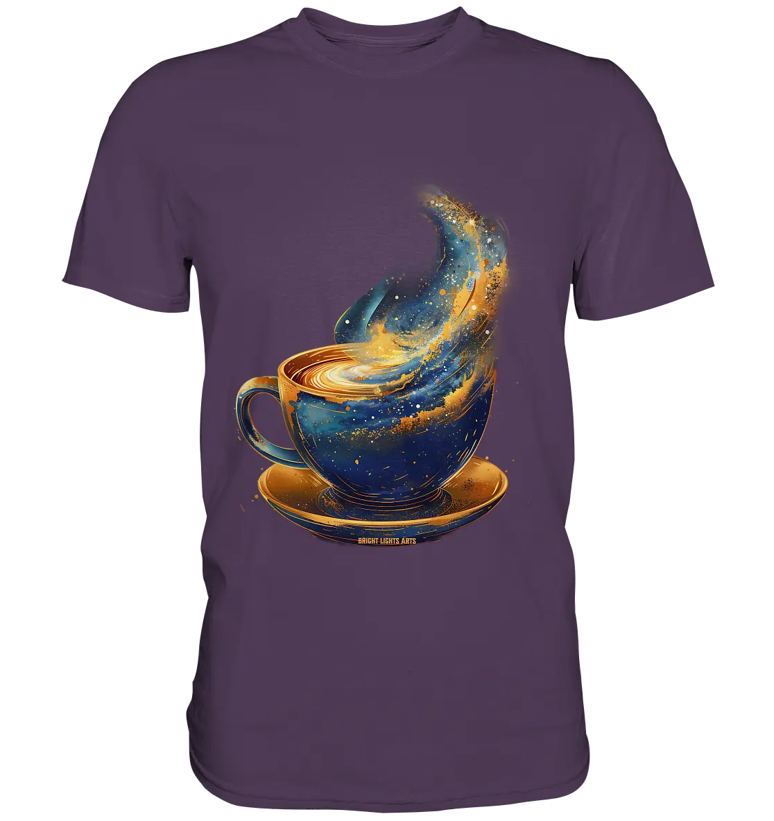 Kosmischer Kaffeegenuss – Fantasievolles und stilvolles Design - Premium Shirt Bright Lights Arts