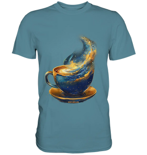 Kosmischer Kaffeegenuss – Fantasievolles und stilvolles Design - Premium Shirt Bright Lights Arts