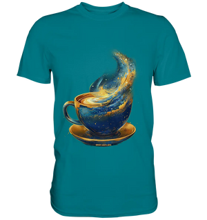 Kosmischer Kaffeegenuss – Fantasievolles und stilvolles Design - Premium Shirt Bright Lights Arts