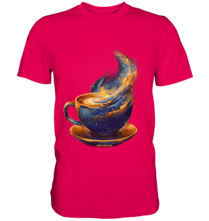 Kosmischer Kaffeegenuss – Fantasievolles und stilvolles Design - Premium Shirt Bright Lights Arts