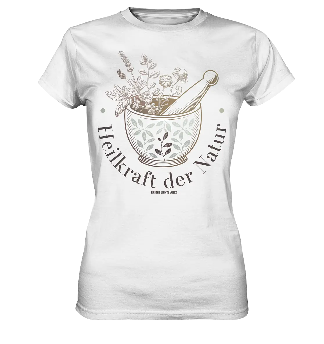 Kraft der Natur – Vintage Mörser & Stößel Design - Ladies Premium Shirt Bright Lights Arts