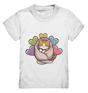 Kuscheliges Kätzchen unter Decke - Kids Premium Shirt Bright Lights Arts