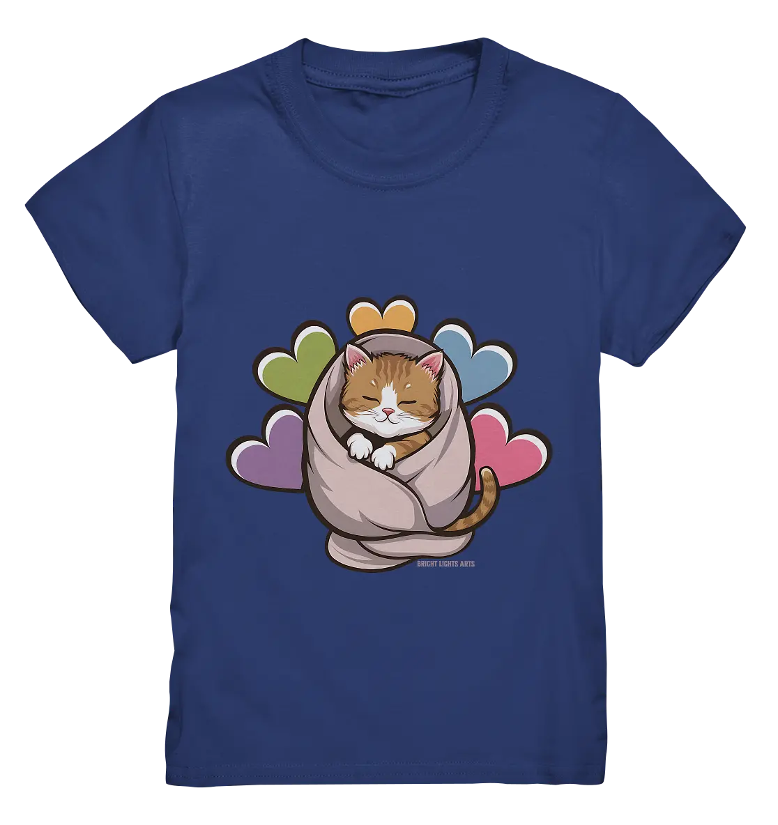 Kuscheliges Kätzchen unter Decke - Kids Premium Shirt Bright Lights Arts