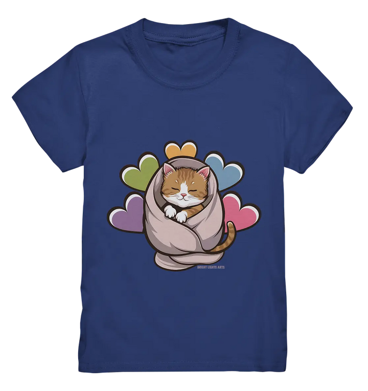 Kuscheliges Kätzchen unter Decke - Kids Premium Shirt Bright Lights Arts