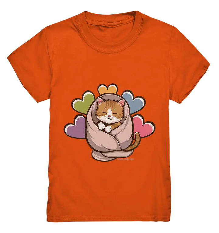 Kuscheliges Kätzchen unter Decke - Kids Premium Shirt Bright Lights Arts