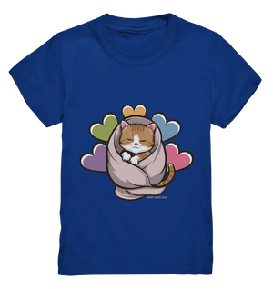 Kuscheliges Kätzchen unter Decke - Kids Premium Shirt Bright Lights Arts
