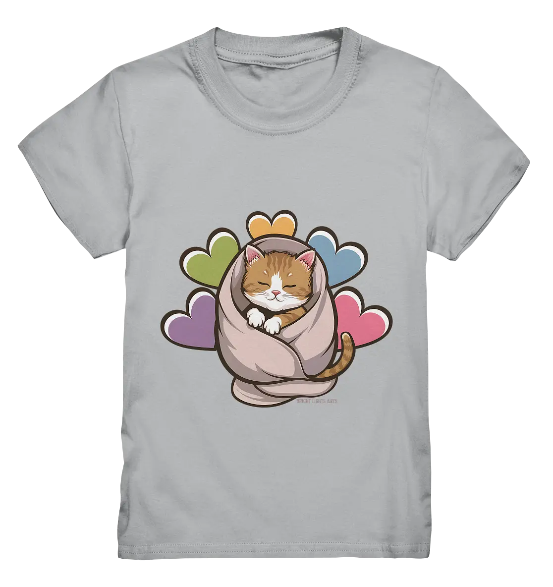 Kuscheliges Kätzchen unter Decke - Kids Premium Shirt Bright Lights Arts
