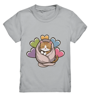 Kuscheliges Kätzchen unter Decke - Kids Premium Shirt Bright Lights Arts
