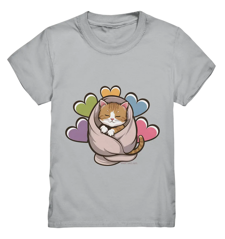 Kuscheliges Kätzchen unter Decke - Kids Premium Shirt Bright Lights Arts