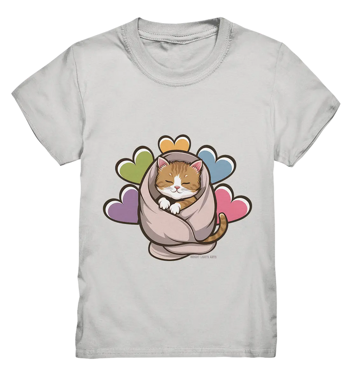 Kuscheliges Kätzchen unter Decke - Kids Premium Shirt Bright Lights Arts
