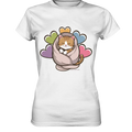 Kuscheliges Kätzchen unter Decke - Ladies Premium Shirt Bright Lights Arts