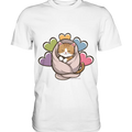 Kuscheliges Kätzchen unter Decke - Premium Shirt Bright Lights Arts