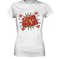 LOVE RULES - Comic-Sprechblase mit Herzen - Ladies Premium Shirt Bright Lights Arts