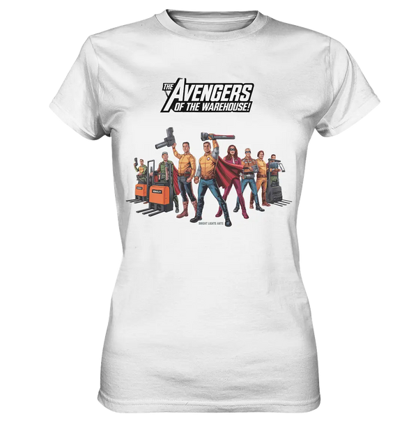 Lagerhelden – Humorvolle und kreative Teamwork Kunst - Ladies Premium Shirt Bright Lights Arts